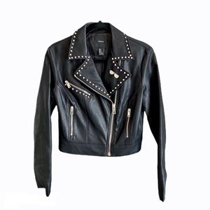 Black Studded Moto Jacket
